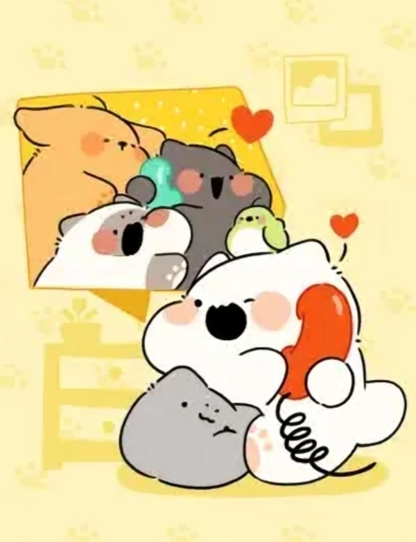 Cute Meow and Puppy